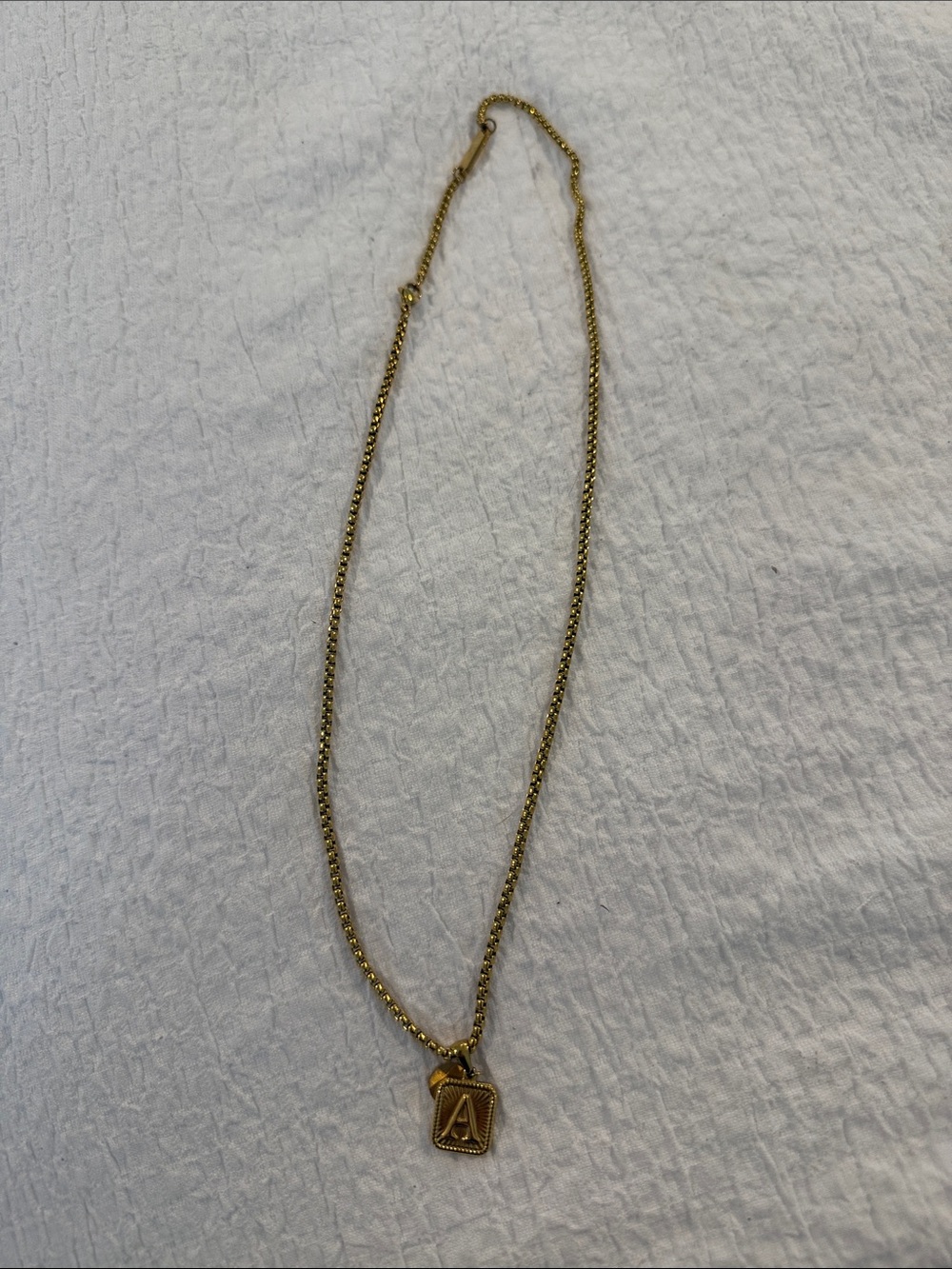 Gold plated Initial 'A' Pendant Necklace - Elegant Women's Jewelry